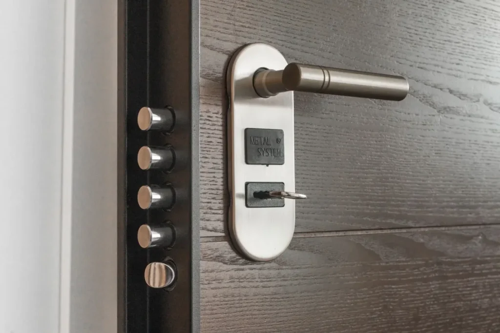 Multipoint lock and lever handle on a door – checking anti-snap lock cylinder fit and the security handle in Sheffield, Locksmith Sheffield